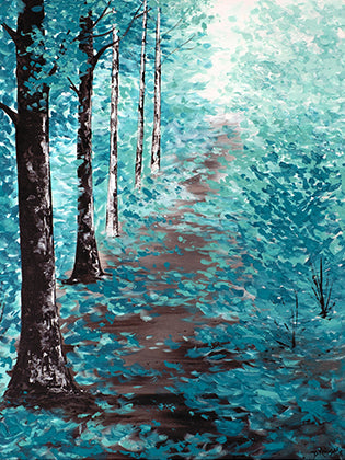 Blue Path Print by Deena Kruger