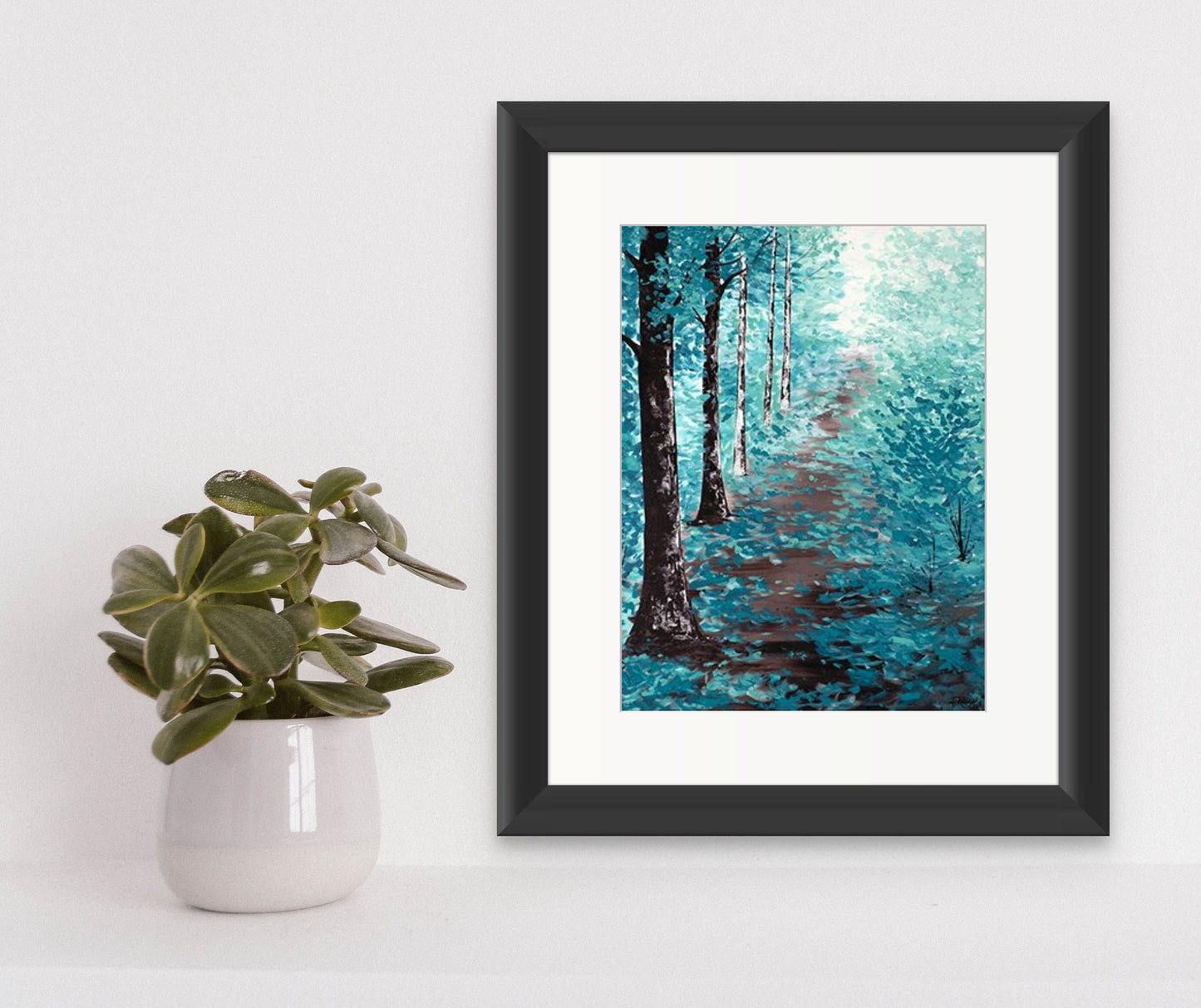 Blue Path Print by Deena Kruger