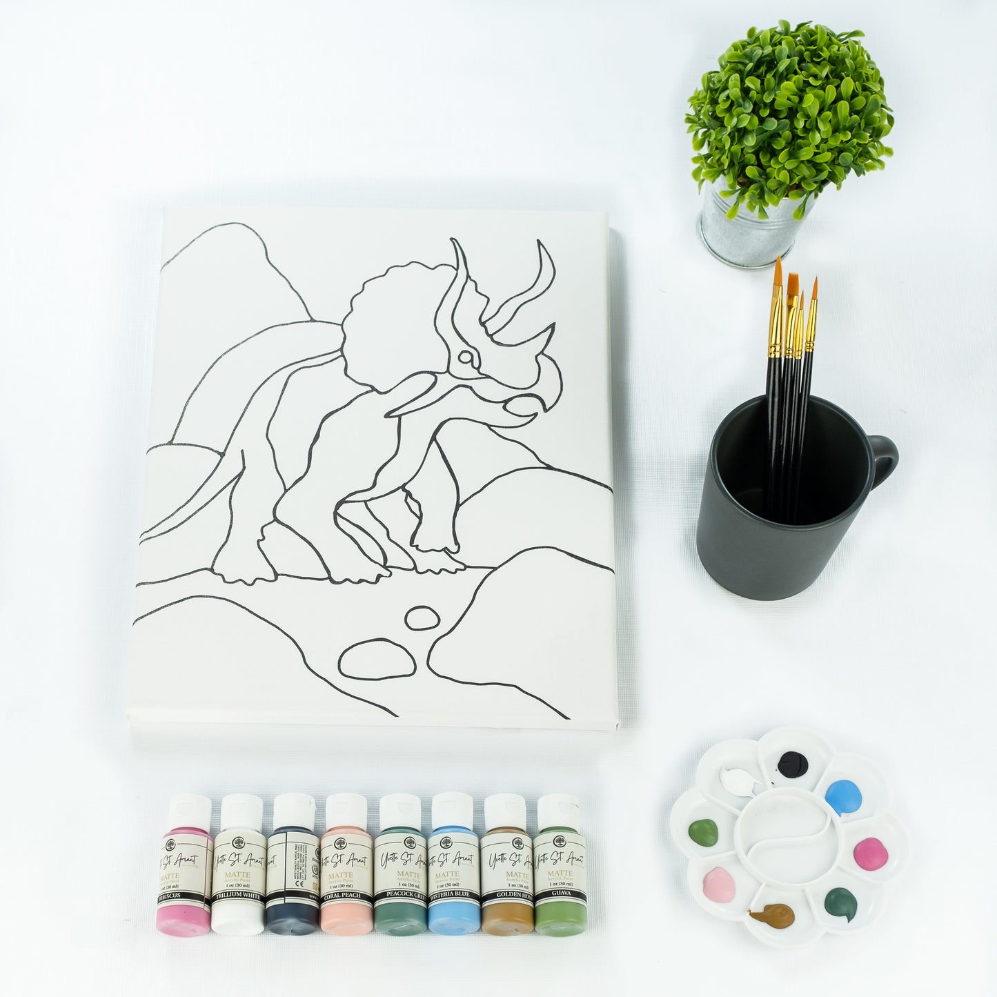 Triceratops By Yvette St. Amant - Paint Kits
