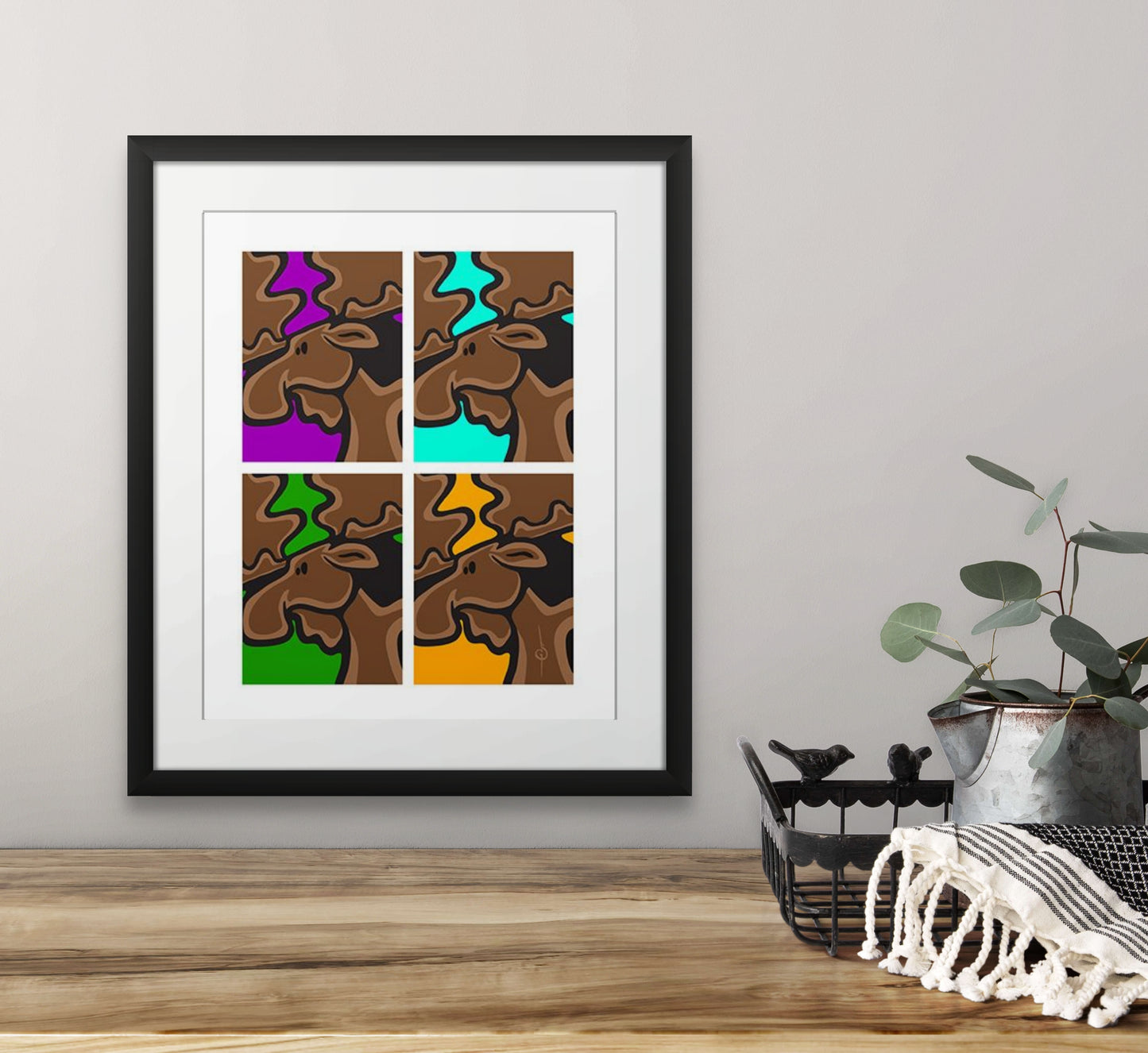 Moose Selfies Print by Steve Gerow