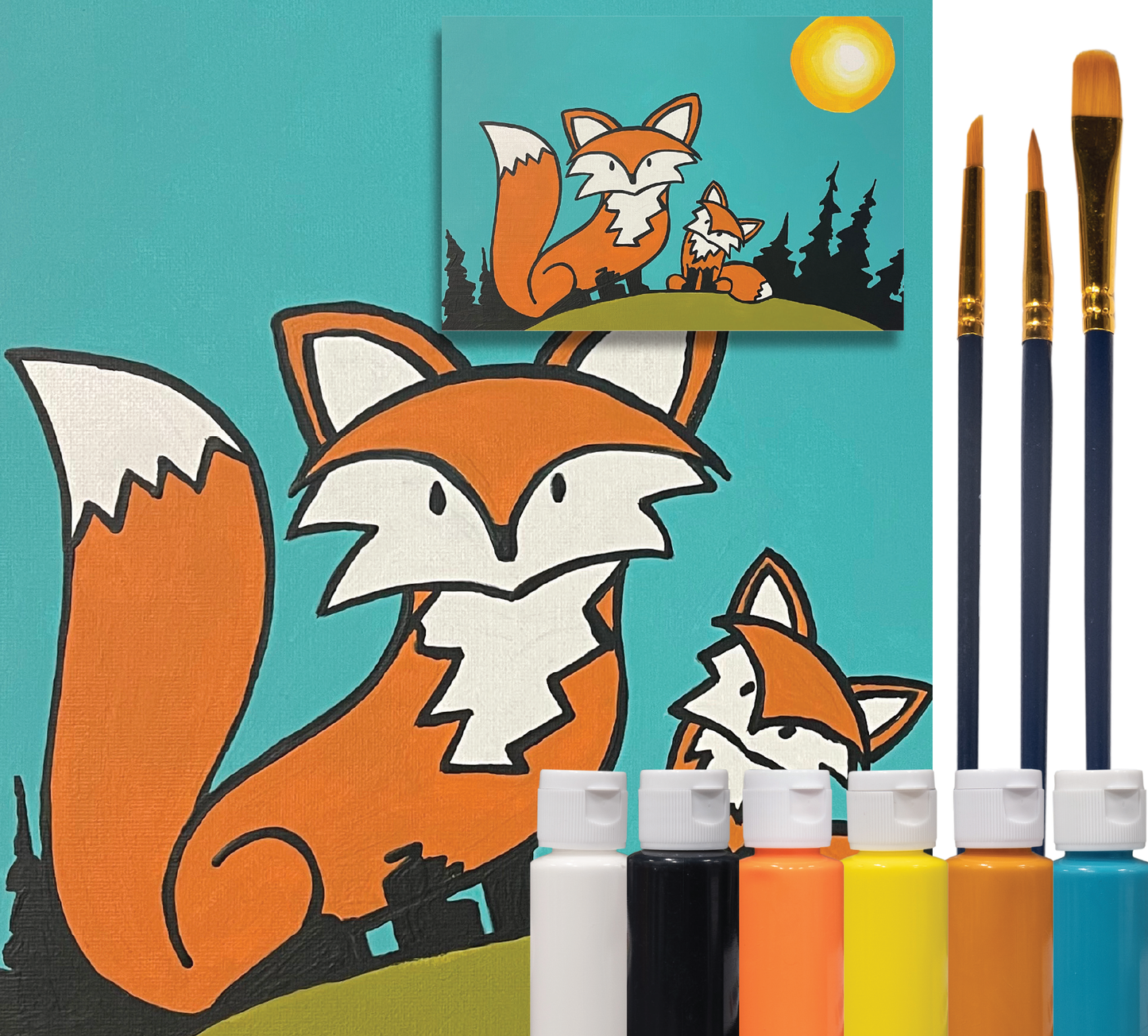 Foxes (Classic) by Steve Gerow - Paint Kit