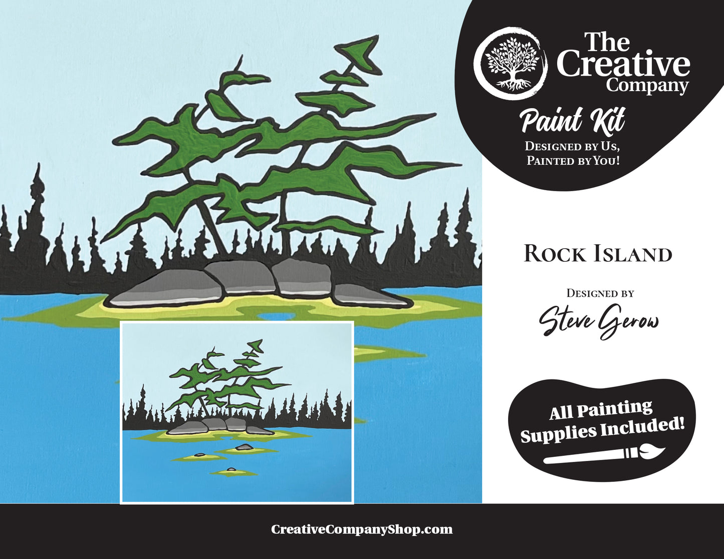 Rock Island by Steve Gerow - Paint Kit