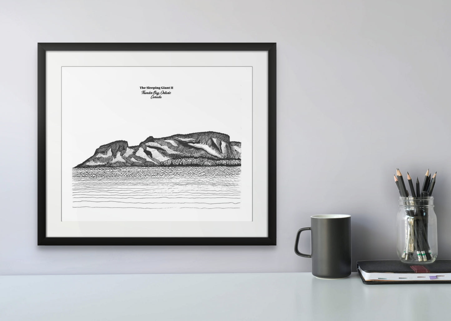 The Sleeping Giant II B&W Print
