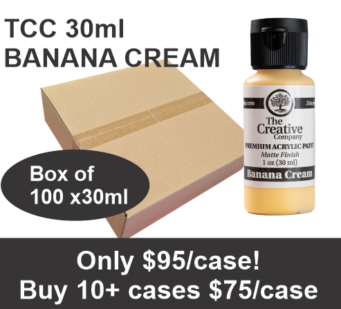 CLEARANCE - BANANA CREAM - TCC ACRYLIC PAINTS - 30ml - CASE of 100