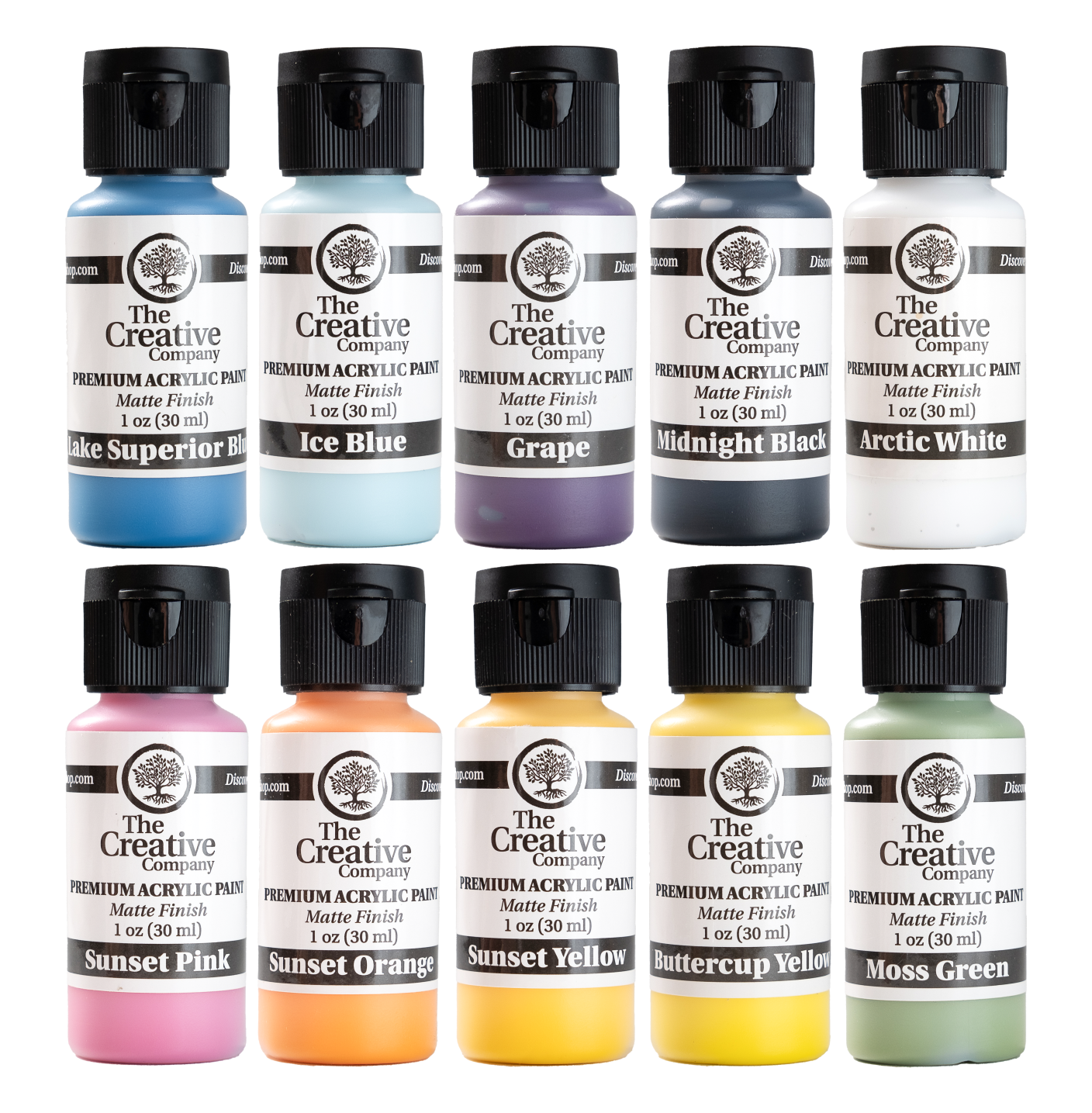 CLEARANCE - TCC COLOURS VARIETY BOX 1 - ACRYLIC PAINTS - 30ml - CASE of 100