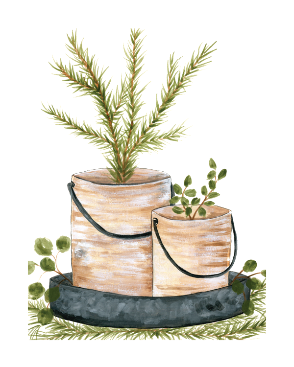 Nordic Planters Print by Yvette St. Amant