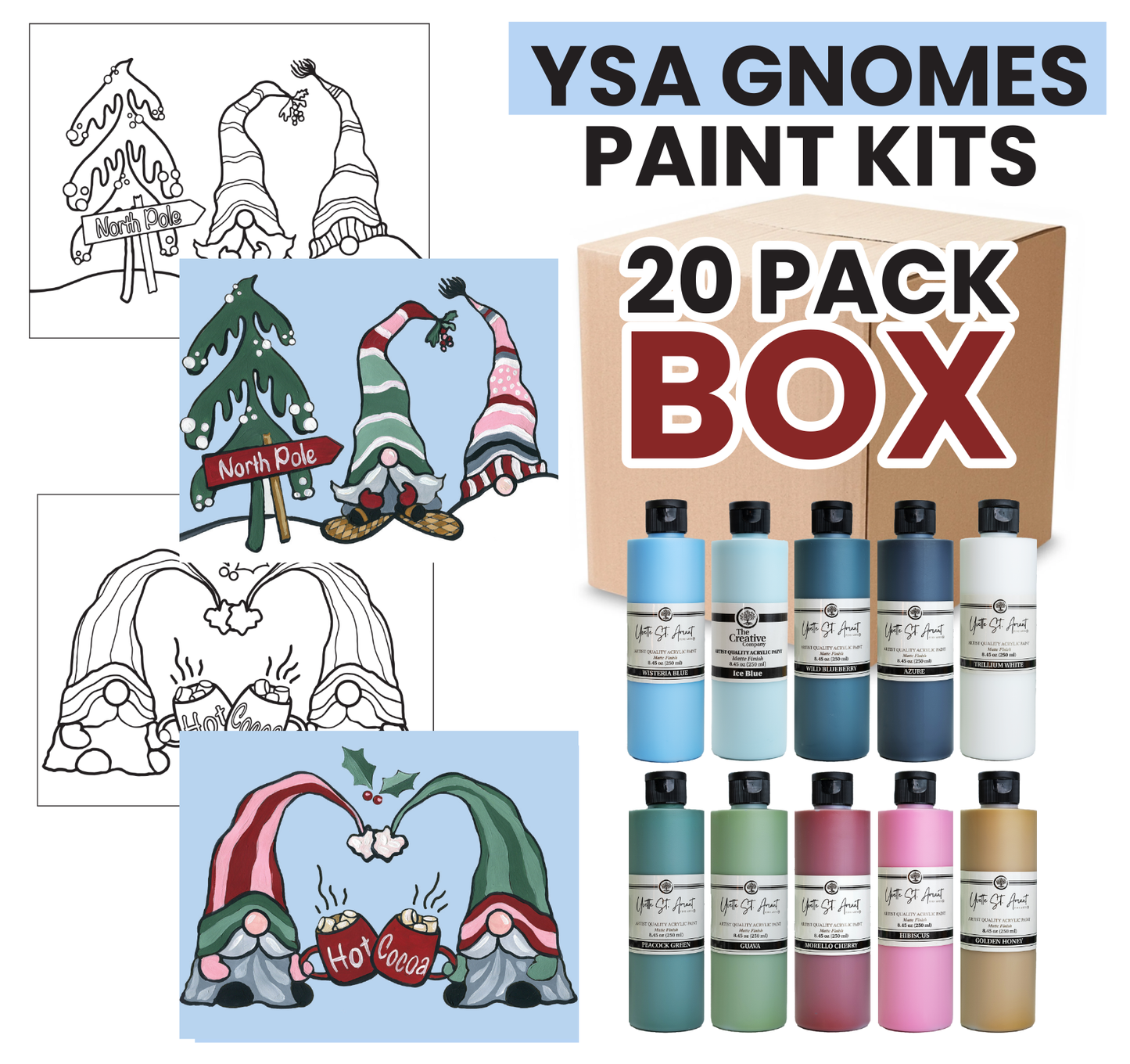 CLEARANCE! Holiday Box - 20 Pack - YSA Gnomes (2 versions)