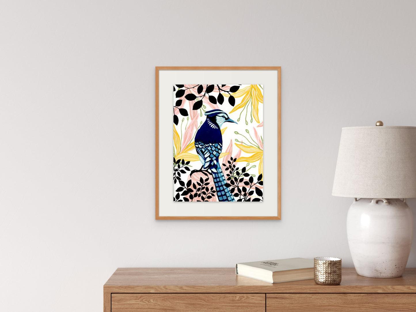 Blue Jay in Spring Print by Yvette St. Amant
