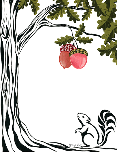 Big Oak Print by Yvette St. Amant (White Border)