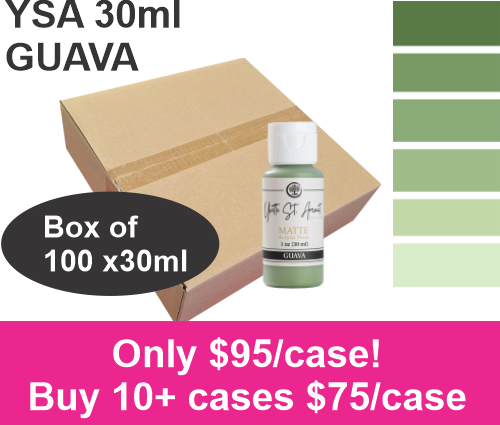 CLEARANCE - GUAVA - YSA ACRYLIC PAINTS - 30ml - CASE of 100