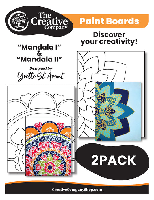 Yvette St. Amant Mandala I & II - 2 Pack Canvas Boards - Printed Designs only