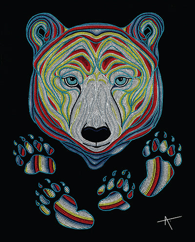 Niijii (Dot Bear) Print by Angela Jason