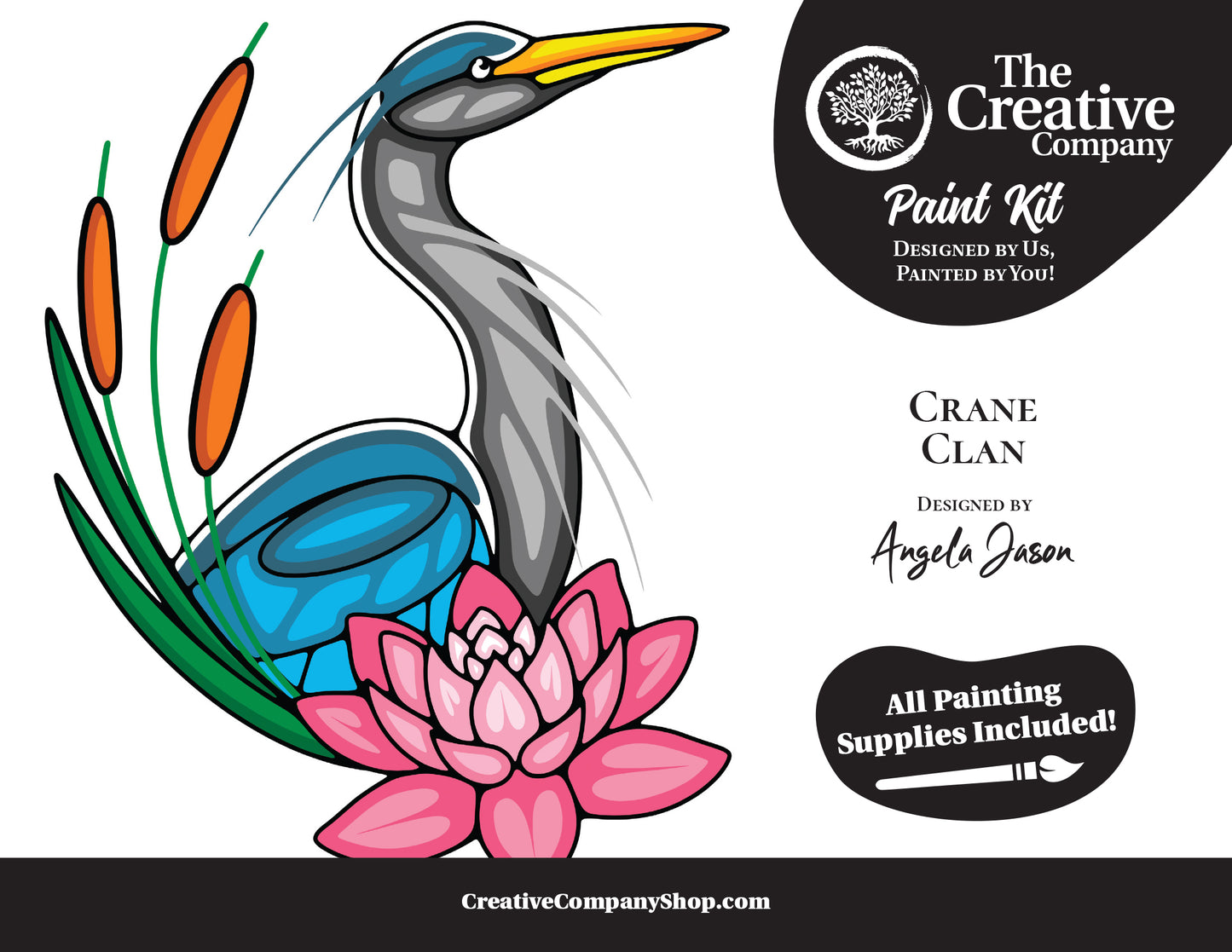 Crane Clan by Angela Jason - Paint Kit