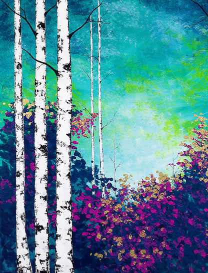 Birch Beauty Print by Deena Kruger