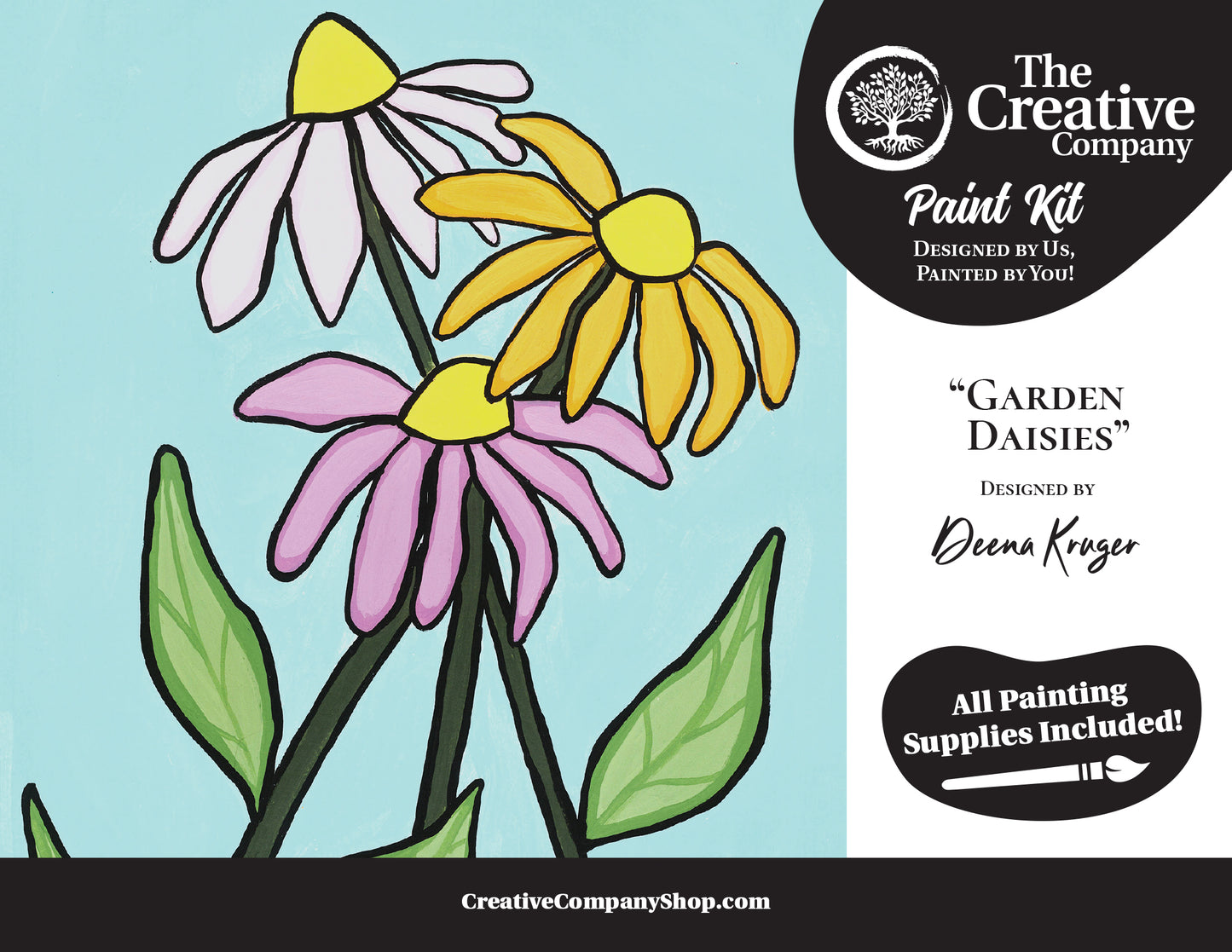 Garden Daisies by Deena Kruger - Paint Kit