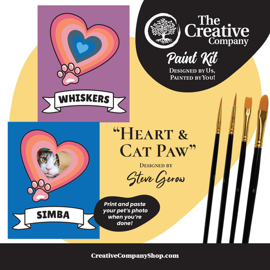 Heart & Cat Paw by Steve Gerow - Paint Kit