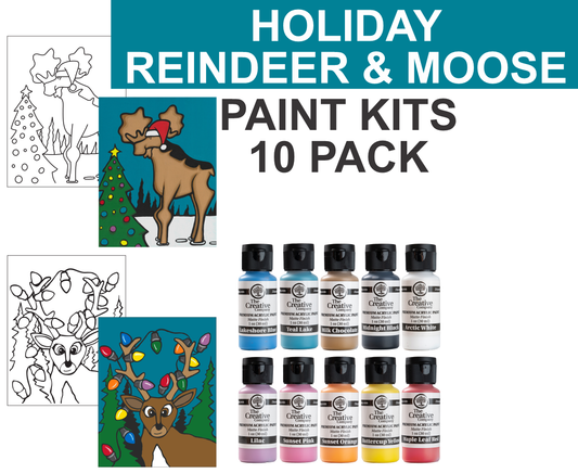 Holiday Box - 10 Pack - Steve Gerow Reindeer & Moose CLEARANCE