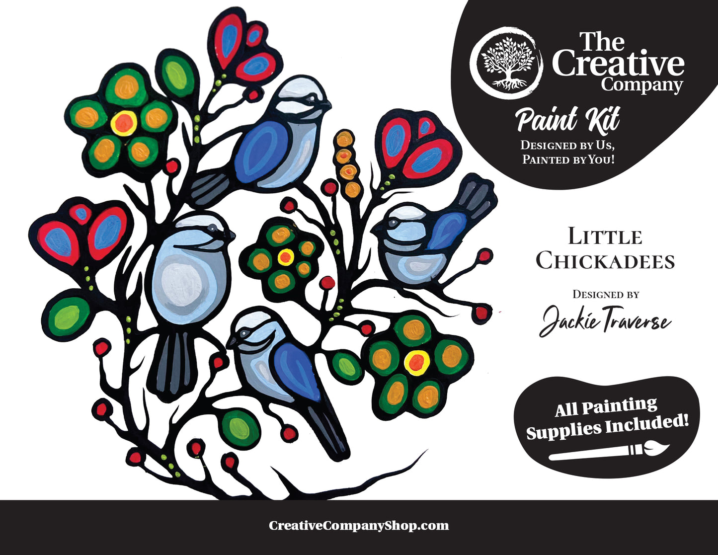 Little Chickadees by Jackie Traverse - Paint Kit