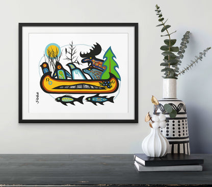 Wabakimi Print by Kevin Belmore