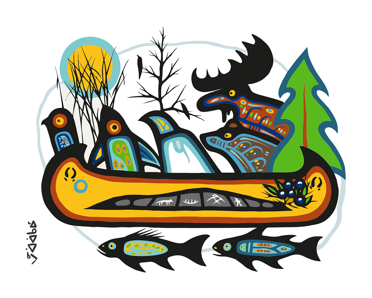 Wabakimi Print by Kevin Belmore