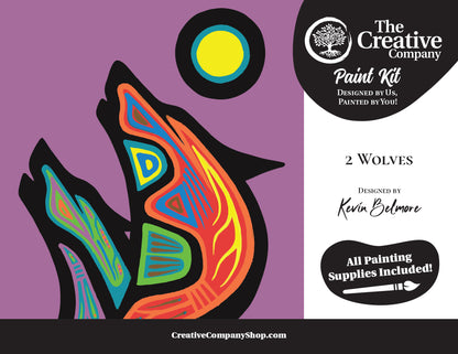 2 Wolves by Kevin Belmore - Paint Kit