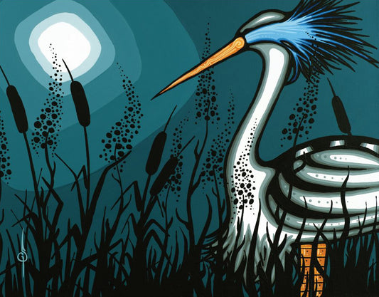 Blue Heron Print by Steve Gerow