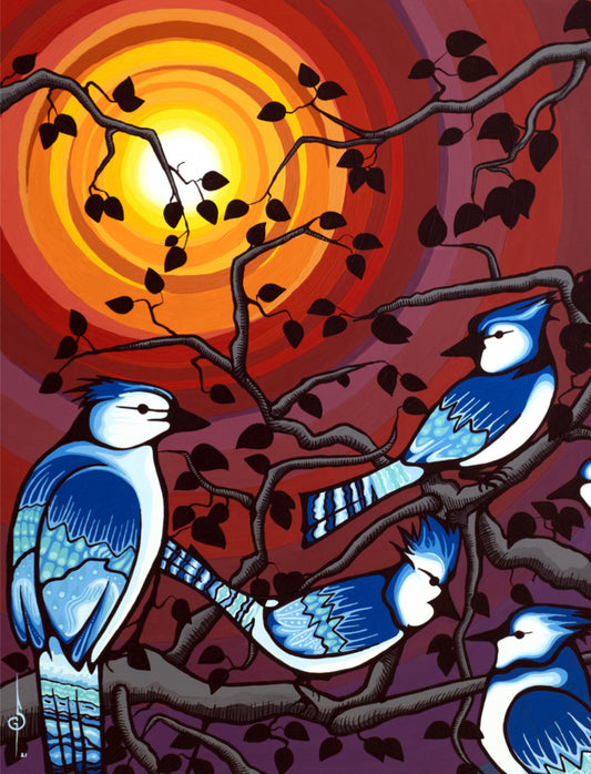 Blue Jay Family Print by Steve Gerow