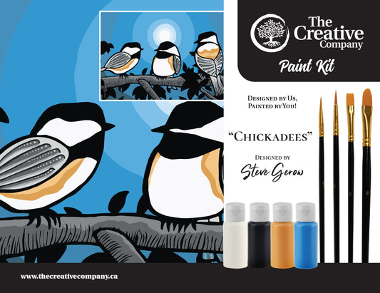 Chickadees by Steve Gerow - Paint Kit