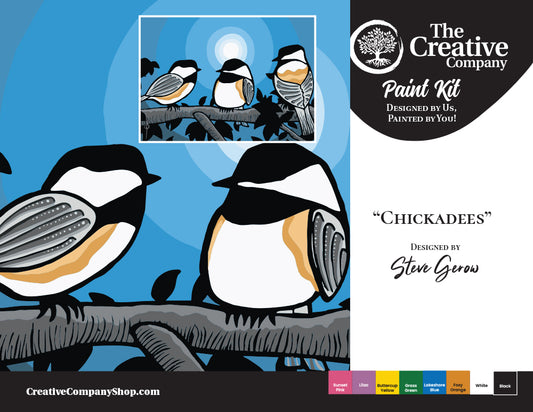 Chickadees by Steve Gerow - Paint Kit