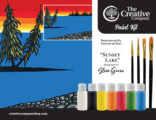 Classic Sunset Lake by Steve Gerow - Paint Kit