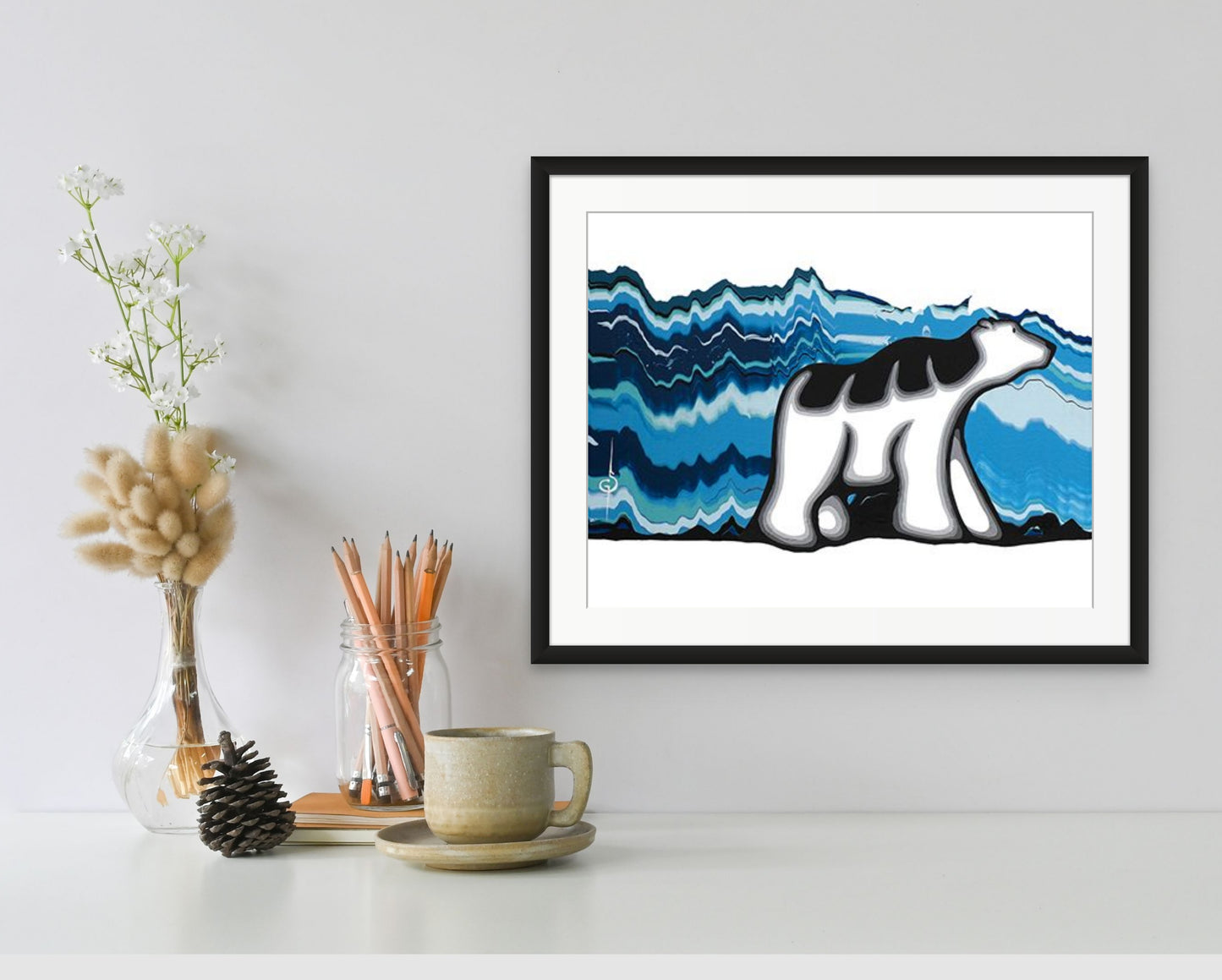Polar Bear Print by Steve Gerow (White Border)