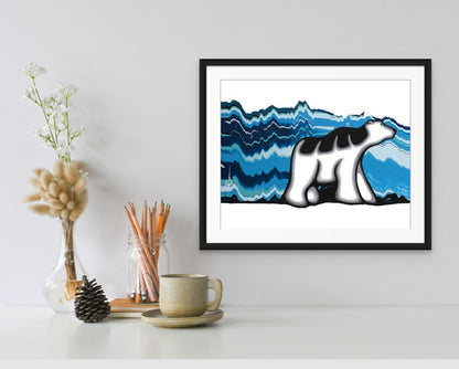Polar Bear Print by Steve Gerow (White Border)
