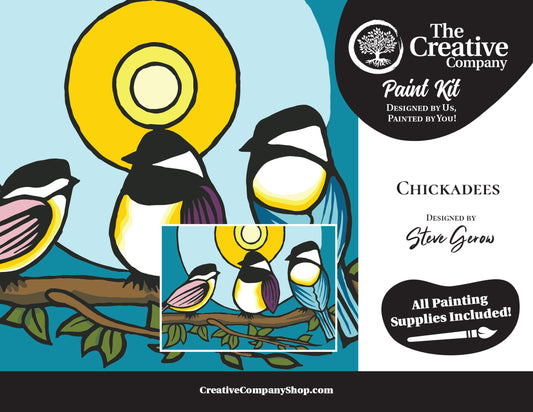 Chickadees by Steve Gerow - Paint Kit
