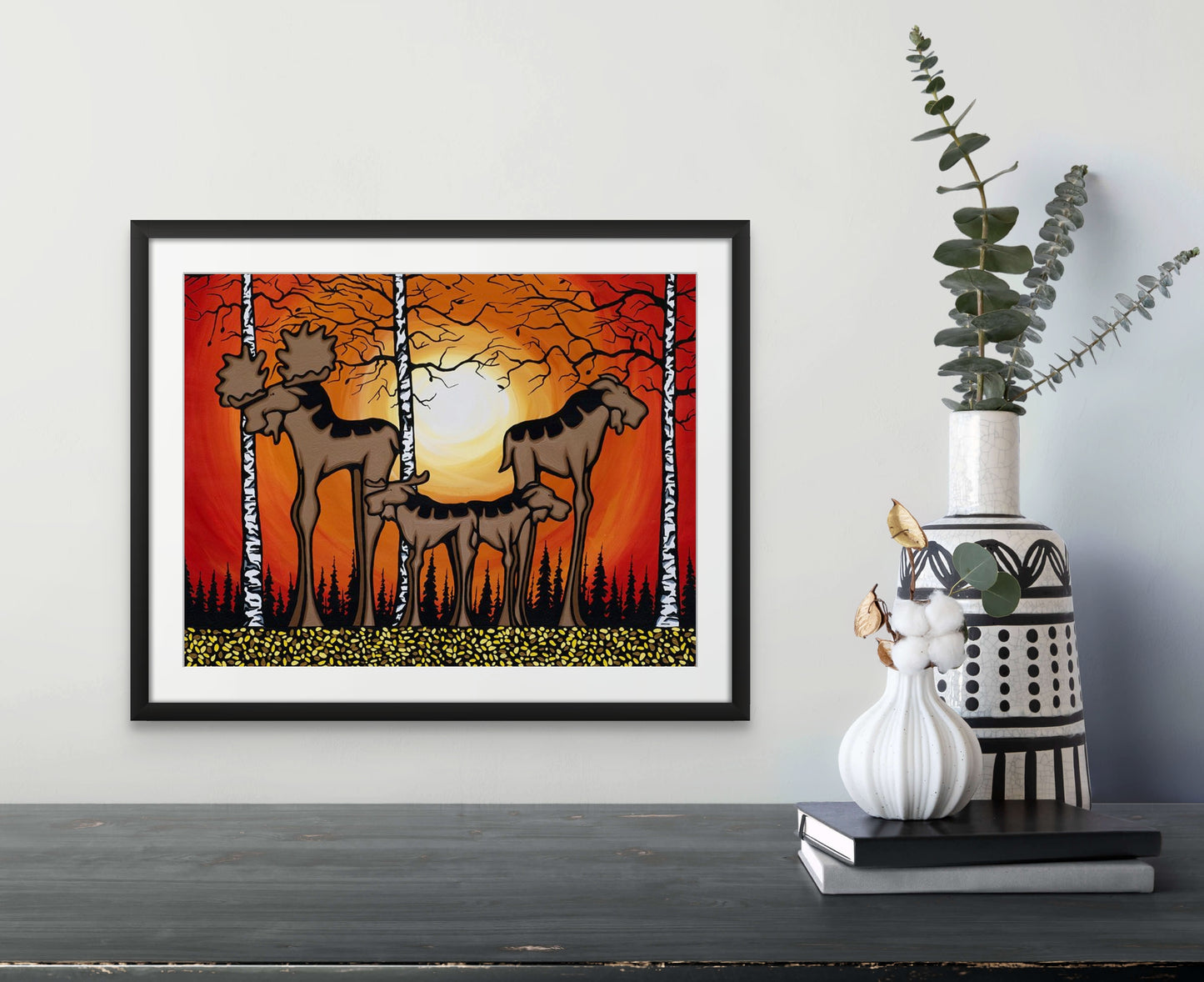 Moose Family Print by Steve Gerow