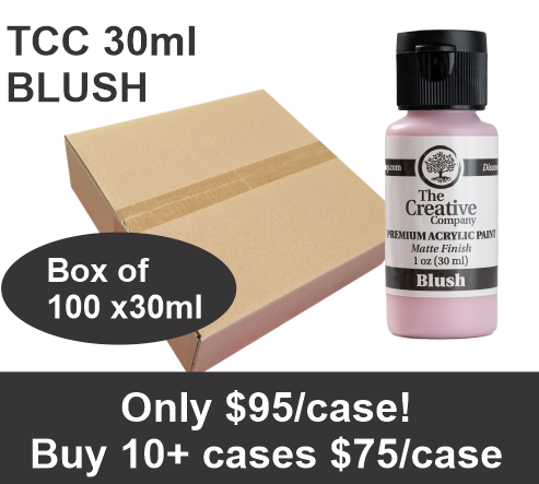 CLEARANCE - BLUSH - TCC ACRYLIC PAINTS - 30ml - CASE of 100
