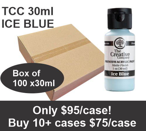 CLEARANCE - ICE BLUE - TCC ACRYLIC PAINTS - 30ml - CASE of 100