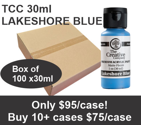 CLEARANCE - LAKESHORE BLUE - TCC ACRYLIC PAINTS - 30ml - CASE of 100