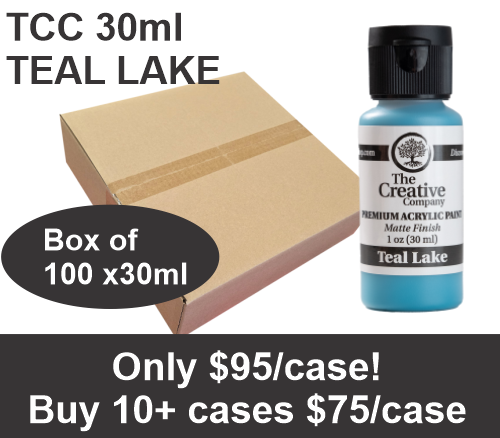 CLEARANCE - TEAL LAKE - TCC ACRYLIC PAINTS - 30ml - CASE of 100