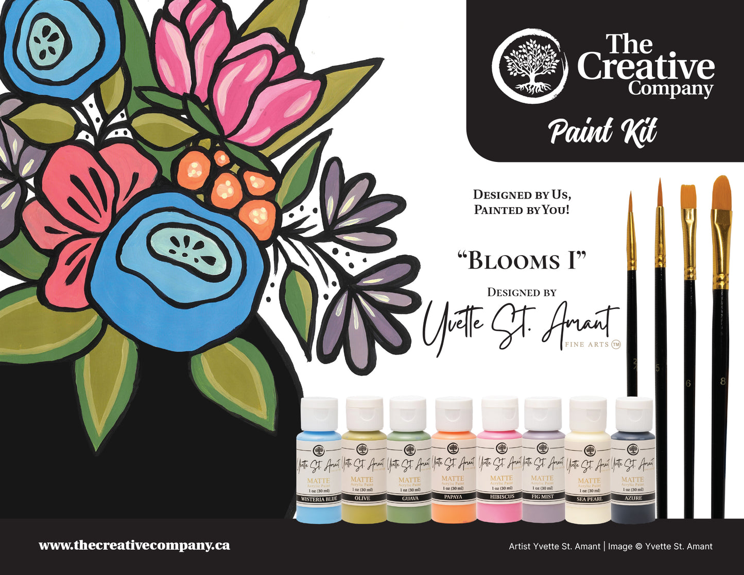 Blooms 1 by Yvette St. Amant - Paint Kit