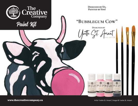 Bubblegum Cow by Yvette St. Amant - Paint kit