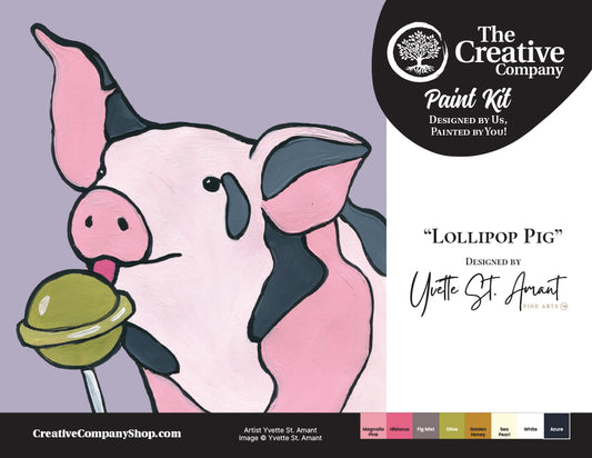 Lollipop Pig By Yvette St. Amant - Paint Kit