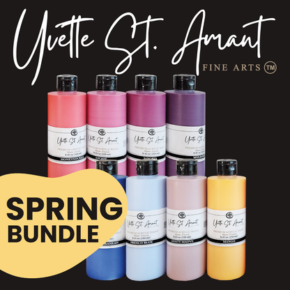 Yvette St. Amant 8 Pack 250ml SPRING Premium Acrylic Paints Bundle