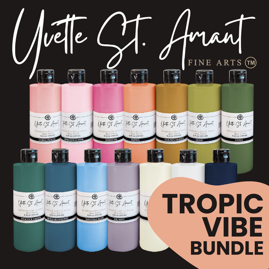 Yvette St. Amant 14 Pack TROPIC VIBE 250ml Premium Acrylic Paints Bundle