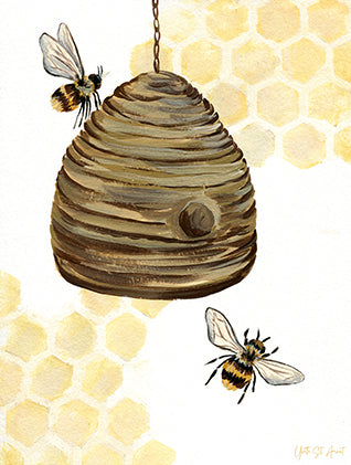 Honeycomb Living I Print by Yvette St. Amant