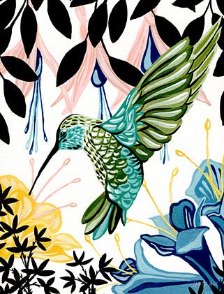 Hummingbird in Spring Print by Yvette St. Amant