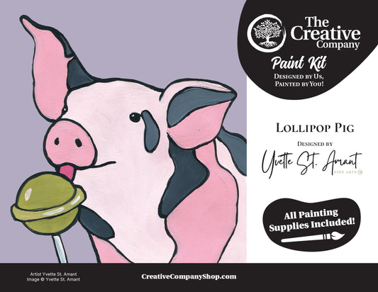 Lollipop Pig By Yvette St. Amant - Paint Kit