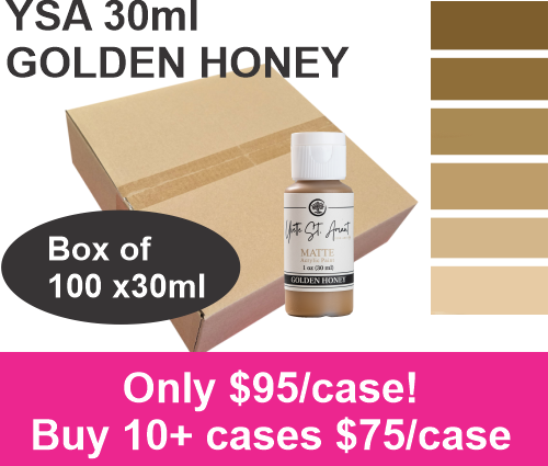 CLEARANCE - GOLDEN HONEY - YSA ACRYLIC PAINTS - 30ml - CASE of 100