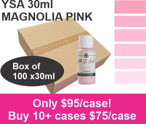 CLEARANCE - MAGNOLIA PINK - YSA ACRYLIC PAINTS - 30ml - CASE of 100