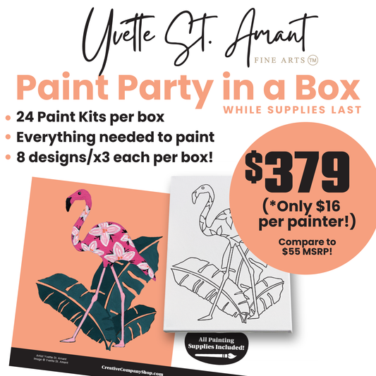 BOX of 24 - Yvette St. Amant Paint Party Box - Limited Supplies!
