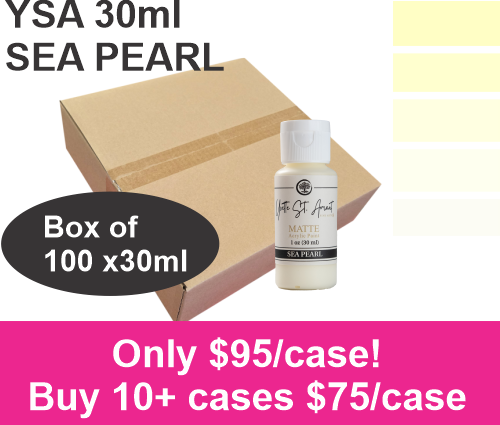 CLEARANCE - SEA PEARL - YSA ACRYLIC PAINTS - 30ml - CASE of 100